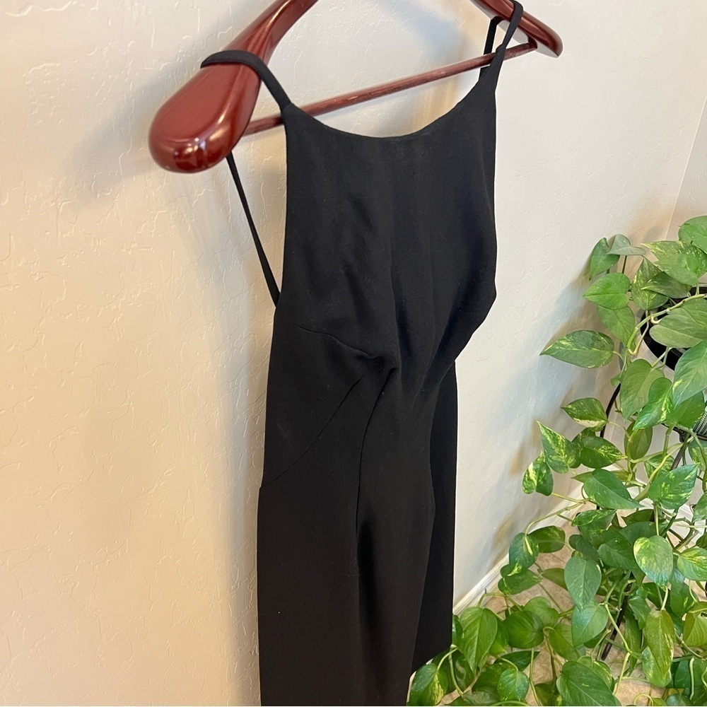 DOLCE&GABBANA 1998 VINTAGE BACKLESS MIDI TWEED DRESS, Black, size IT40/ US4 - Picture 4 of 17